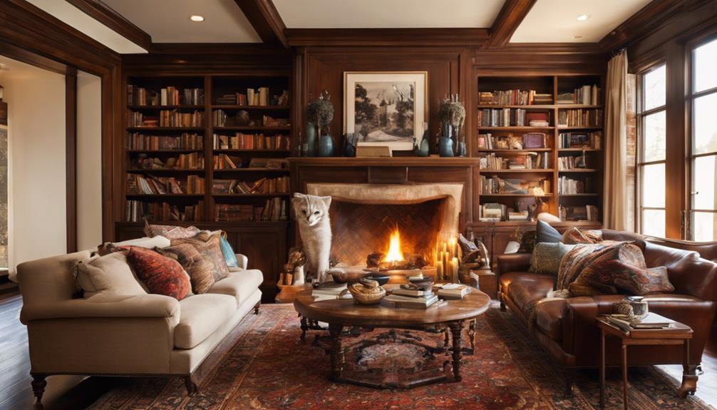 cozy traditional living room