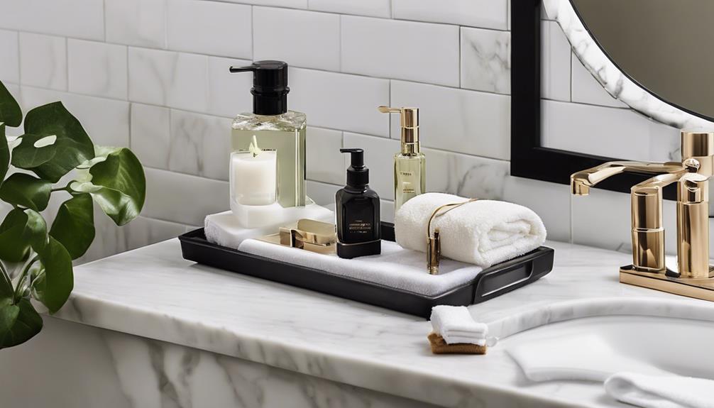 elegant bathroom organization solution