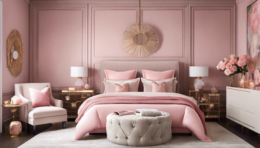 elegant pink bedroom decor