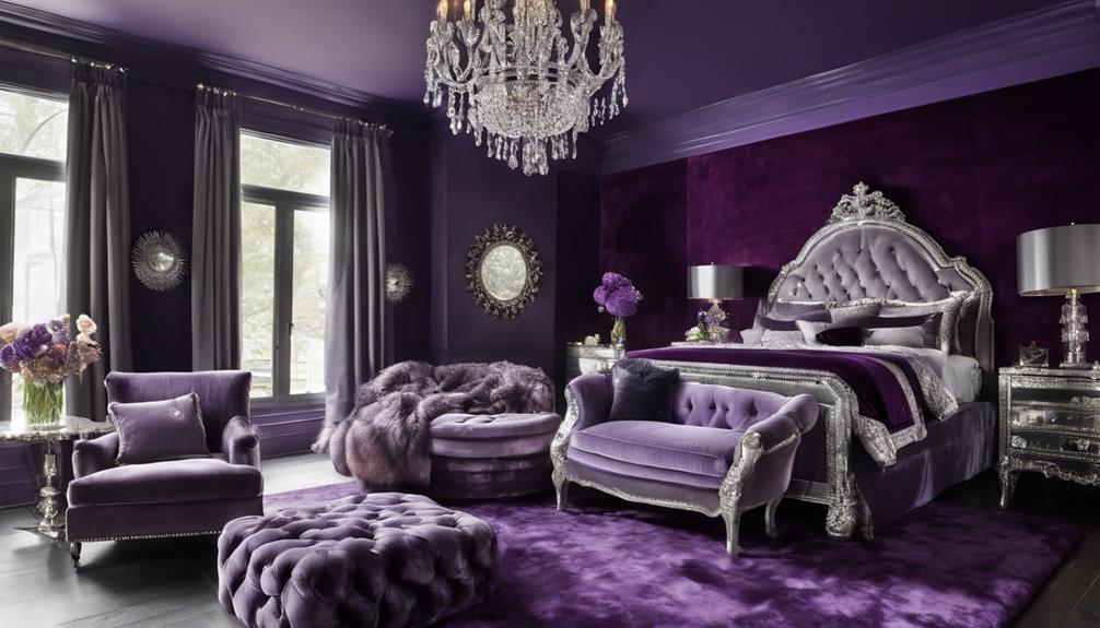 luxurious purple bedroom ideas