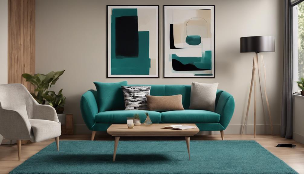 teal living room decor