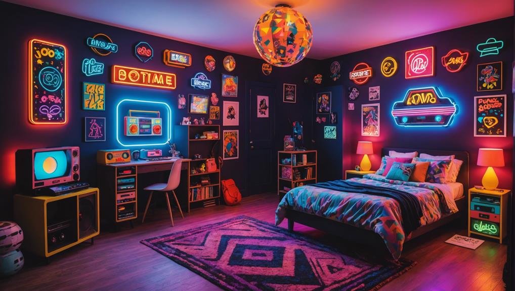 80s themed bedroom design