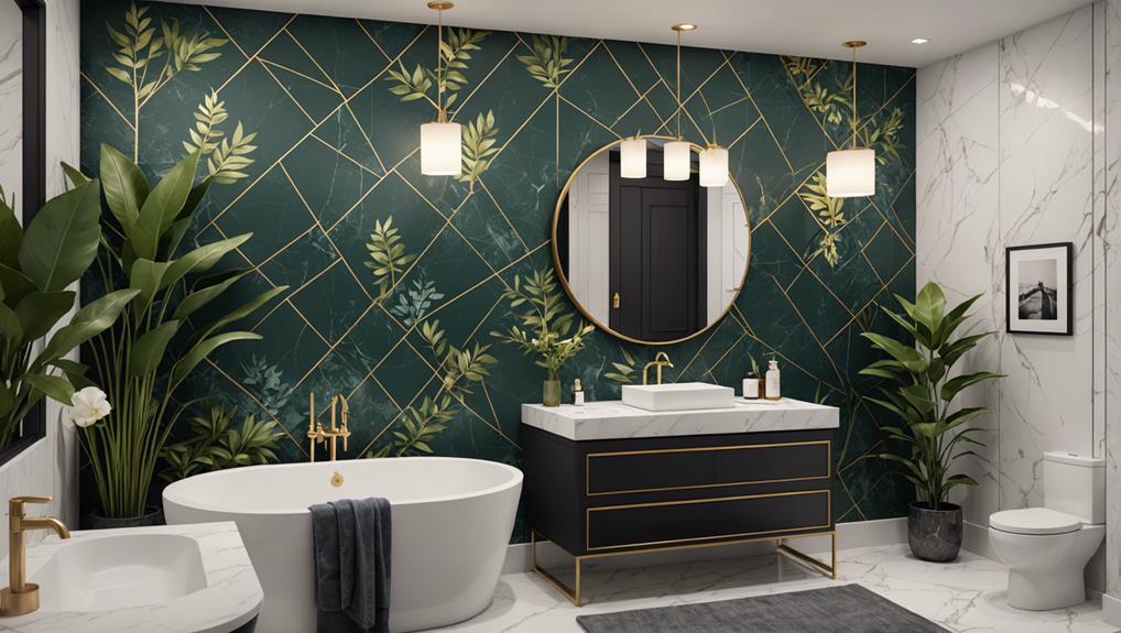 accent wallpaper bathroom ideas