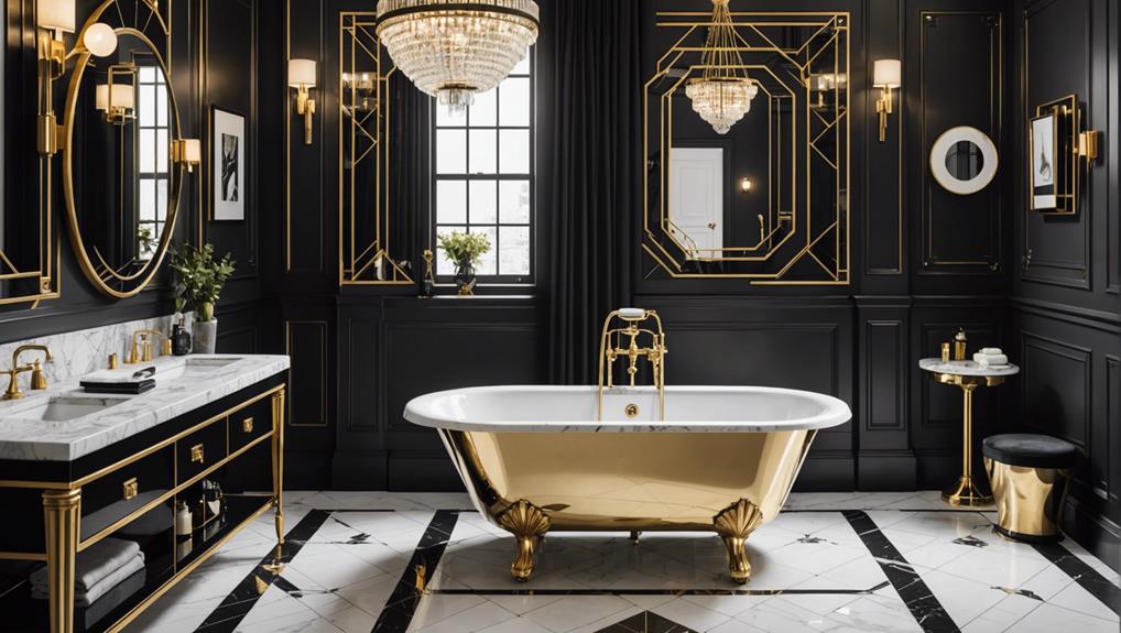 art deco bathroom makeover