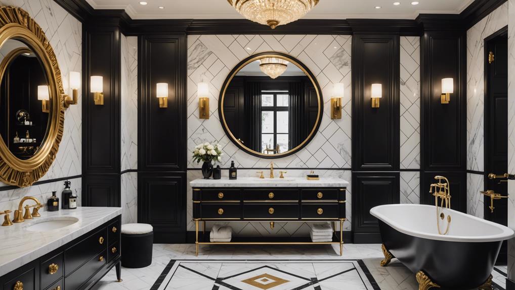 art deco bathroom transformation