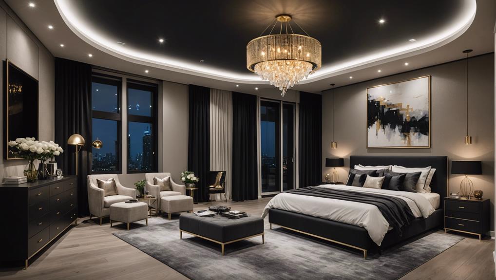 black ceiling bedroom tips