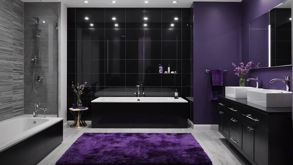 chic black and purple