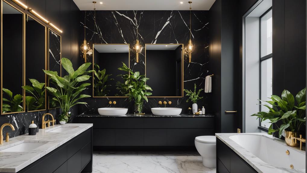 chic black bathroom ideas