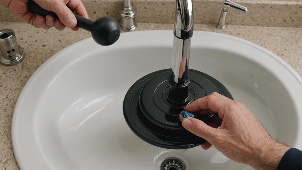 clearing clogged toilet drain