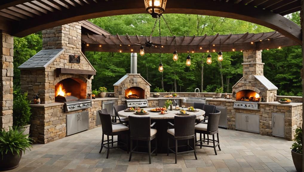 covered outdoor kitchen design