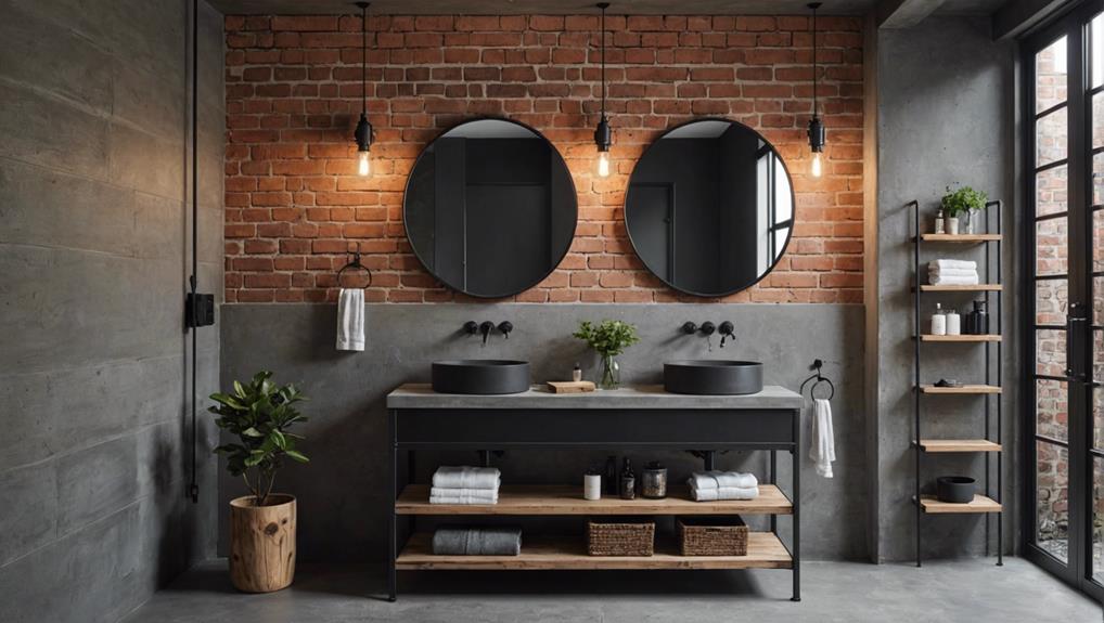 create modern industrial bathroom