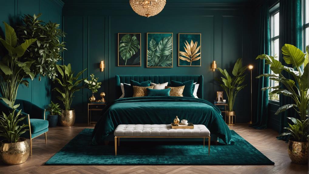 dark teal bedroom design