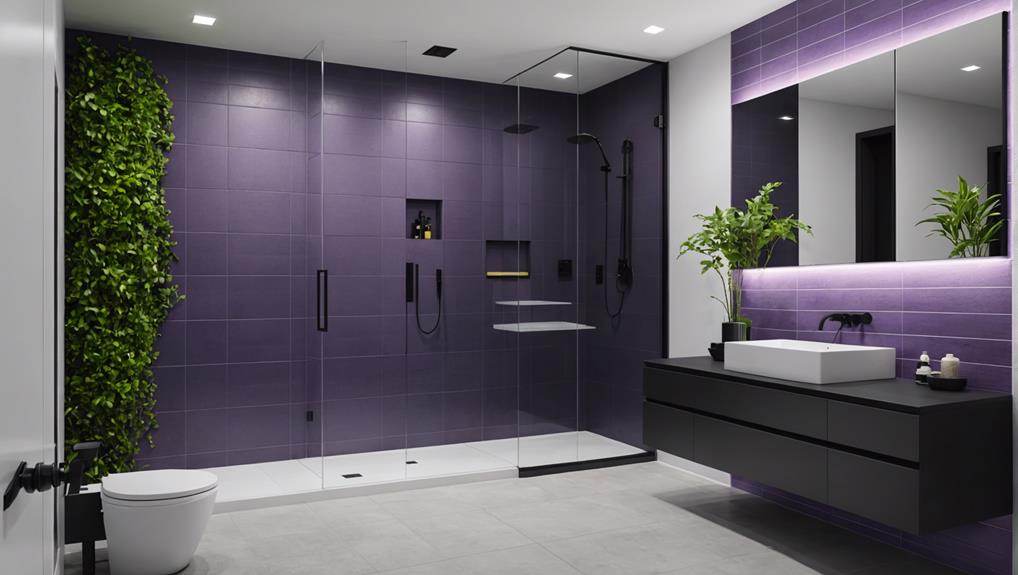 designing a chic purple bathroom