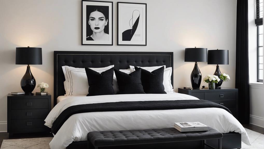 designing a monochrome bedroom