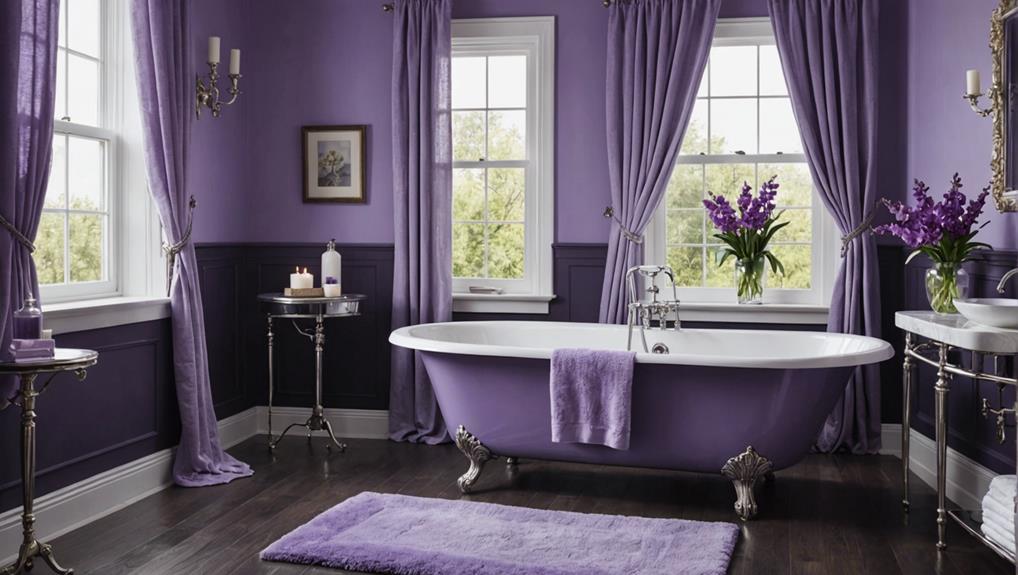 designing a stylish purple bathroom