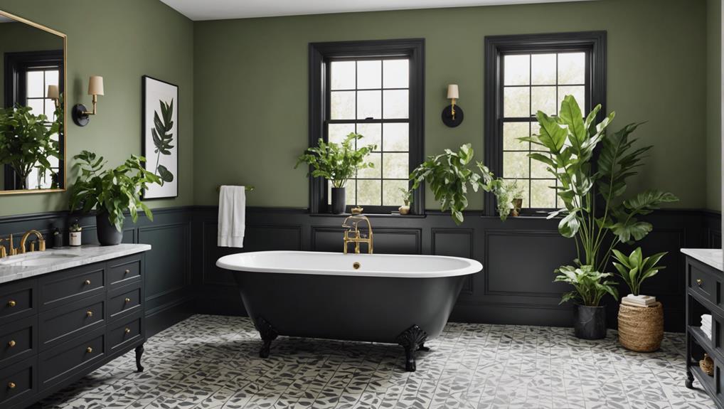 designing stylish sage bathroom