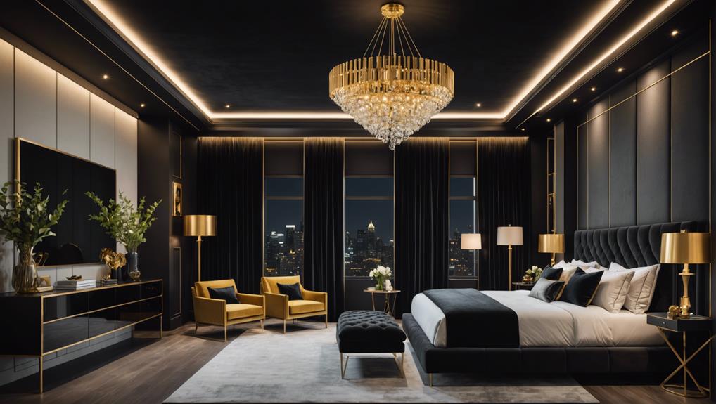 elegant black ceiling design