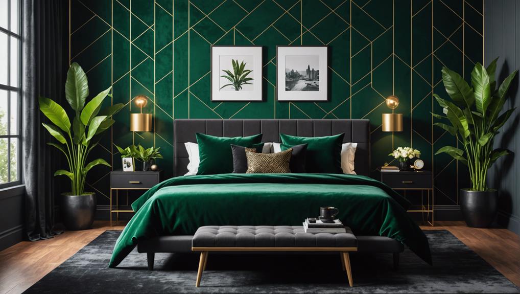 elegant green and black