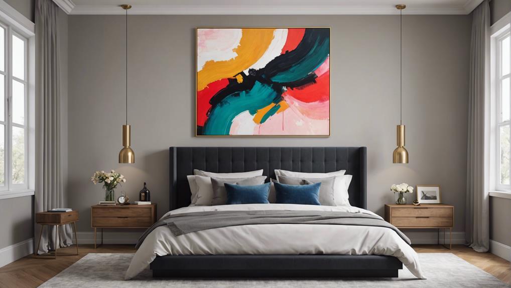 incorporate art into bedroom