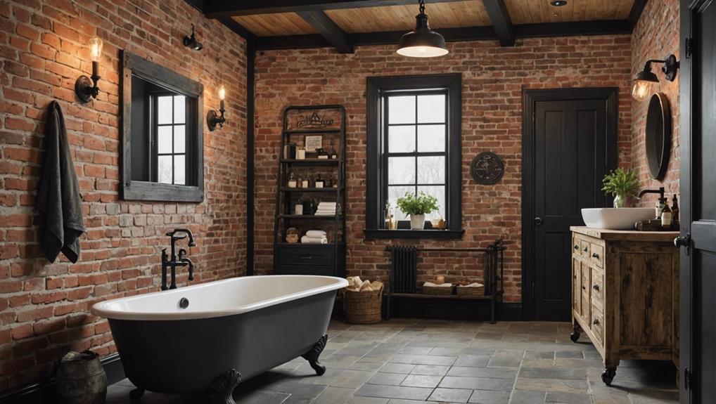 industrial farmhouse bathroom design