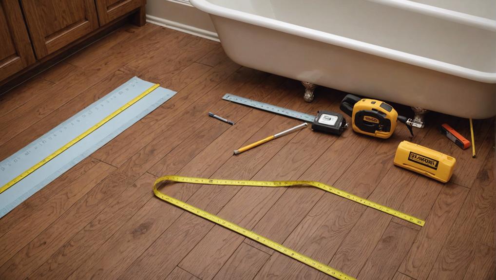 installing hardwood flooring in a bathroom