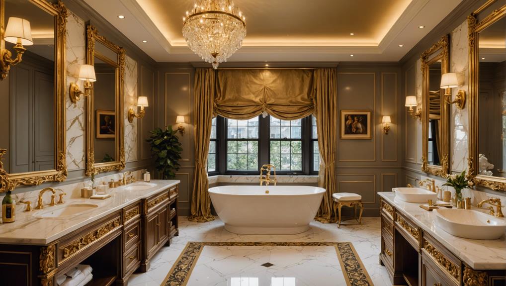 luxurious gold bathroom decor