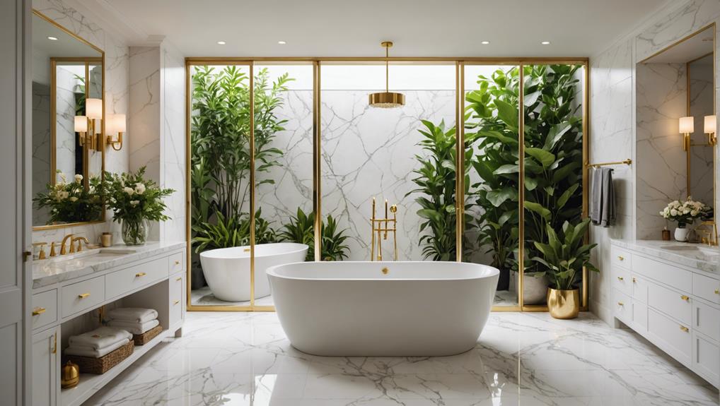 luxurious white marble bathroom