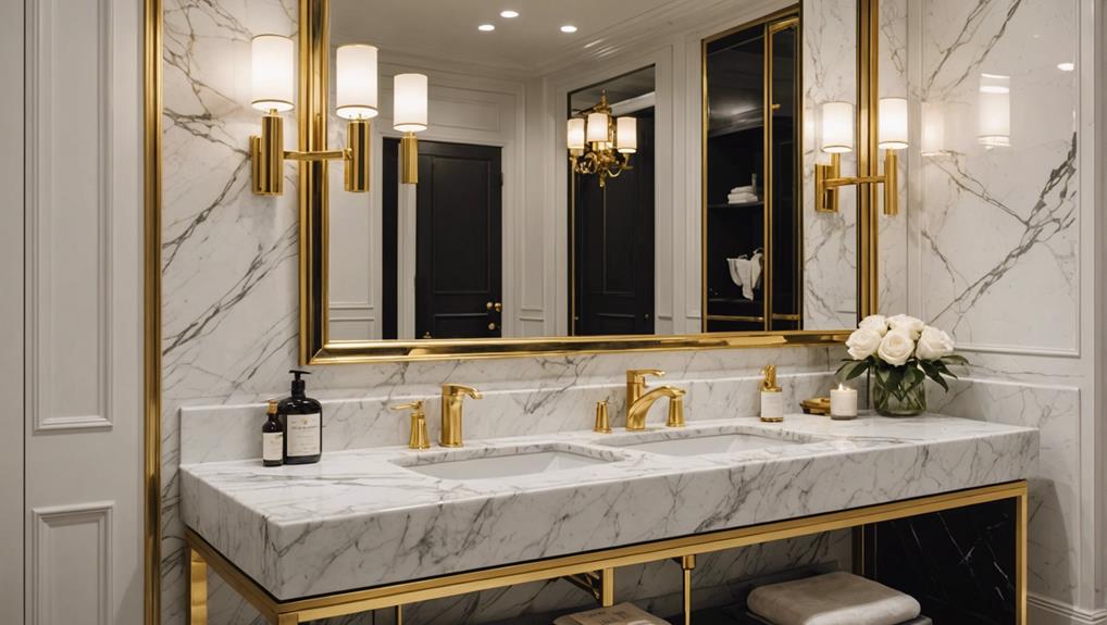 marble and gold accents