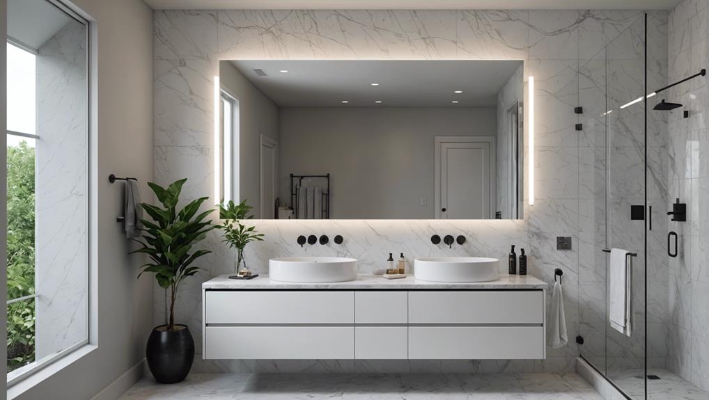 modern white marble bathroom