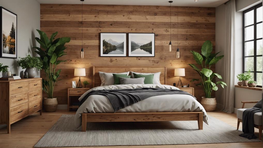 natural wood bedroom design