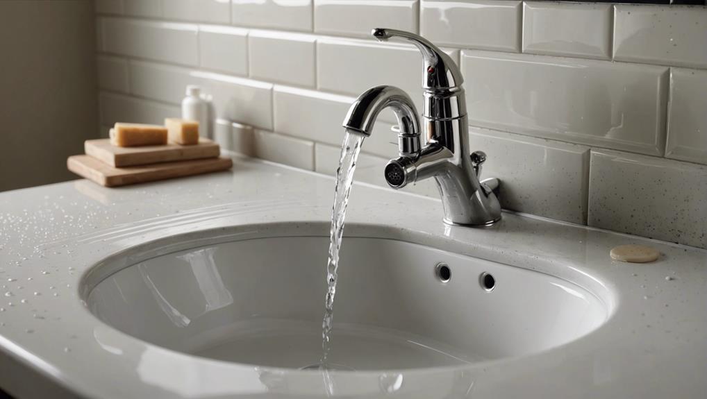 overflowing sink and tub