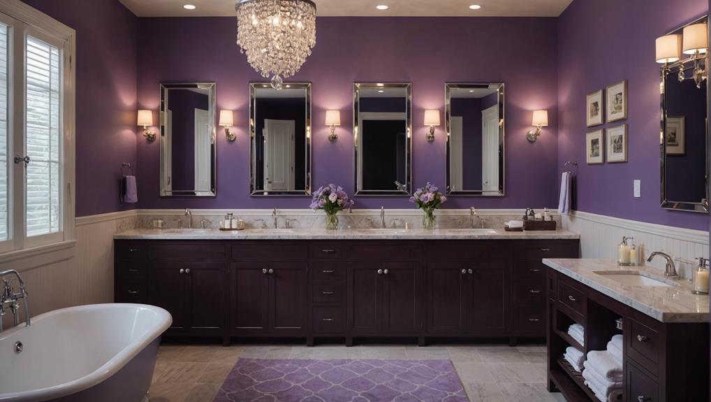 purple bathroom lighting options