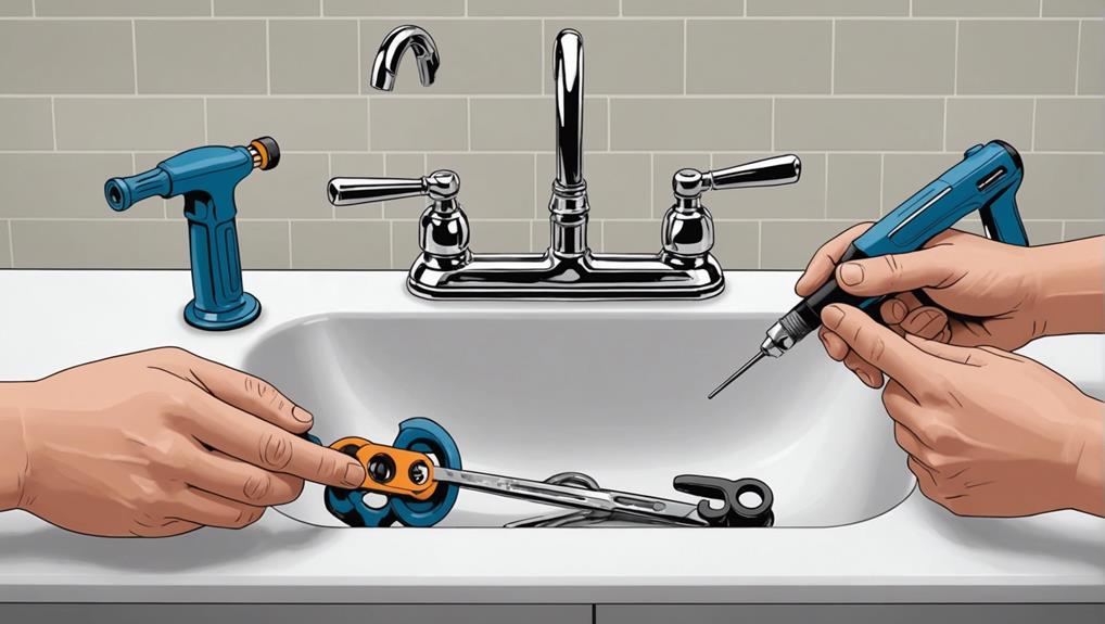 repairing a leaky sink