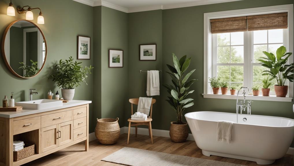 sage green bathroom tranquility