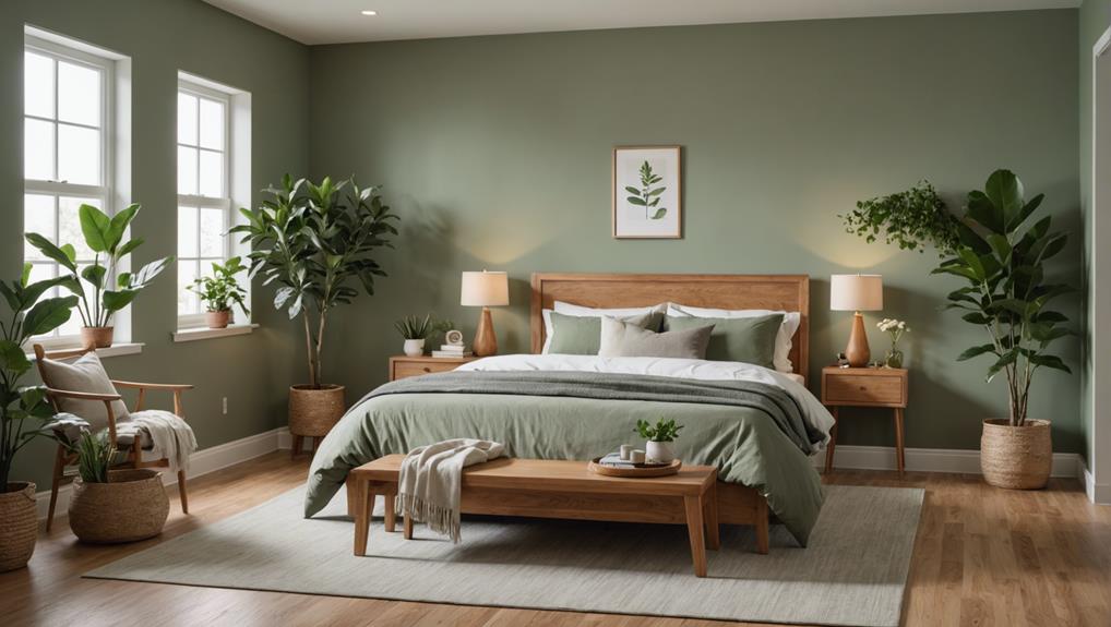 sage green bedroom design