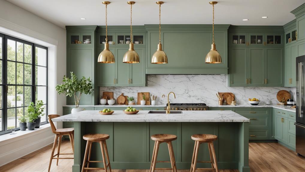 sage kitchen island designs