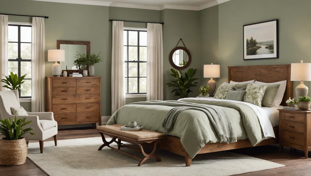 serenity in sage bedroom