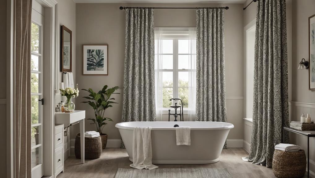 stylish bathroom window curtains