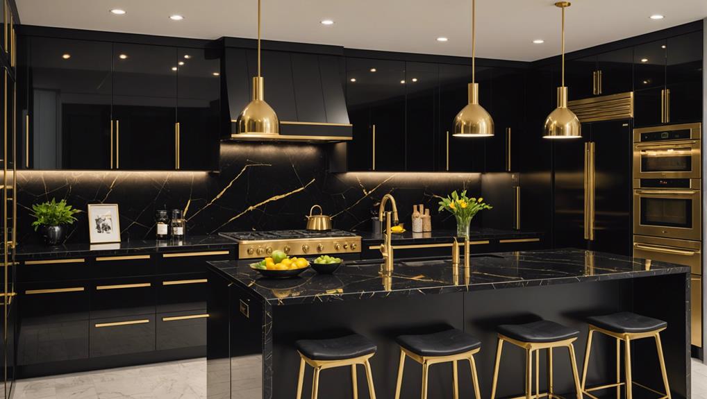 stylish black and gold