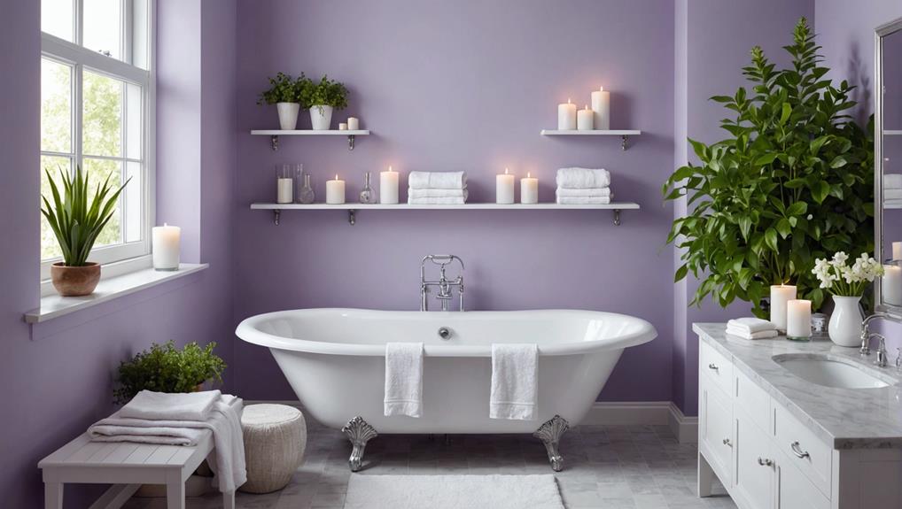 tranquil lilac bathroom tips