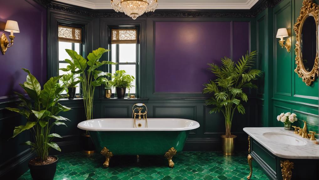 vibrant bathroom color scheme