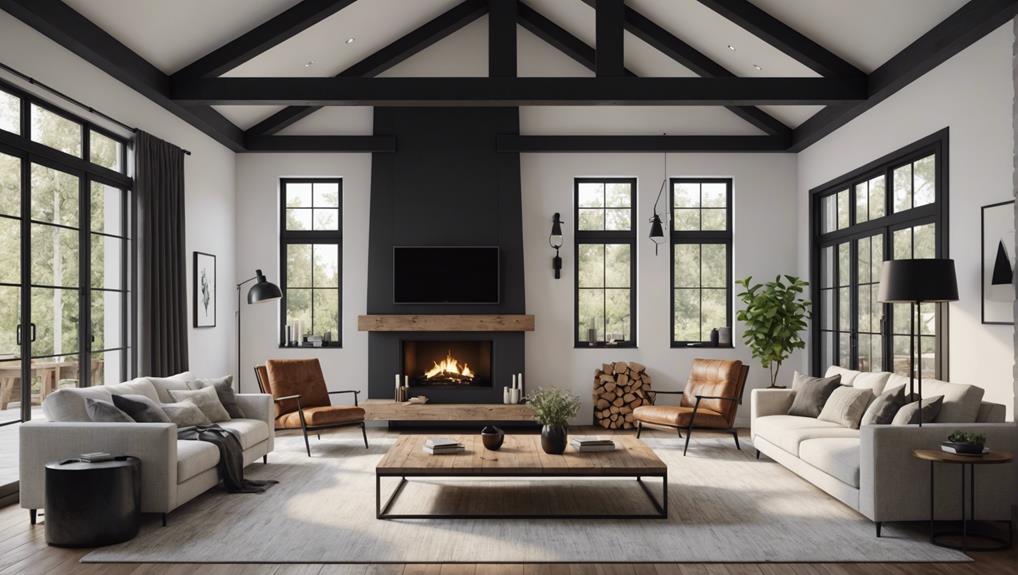 adding rustic black beams