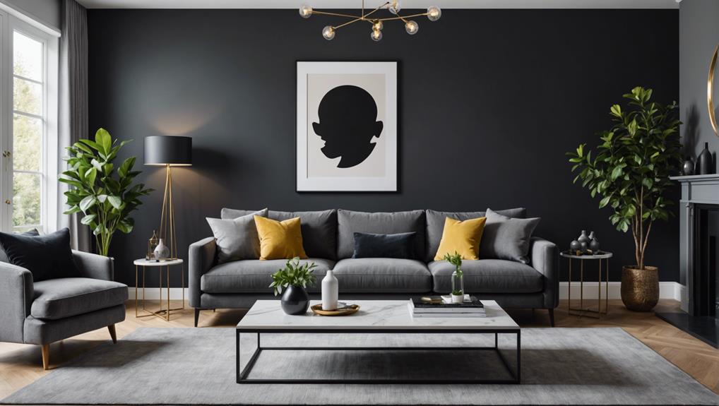 black feature wall design