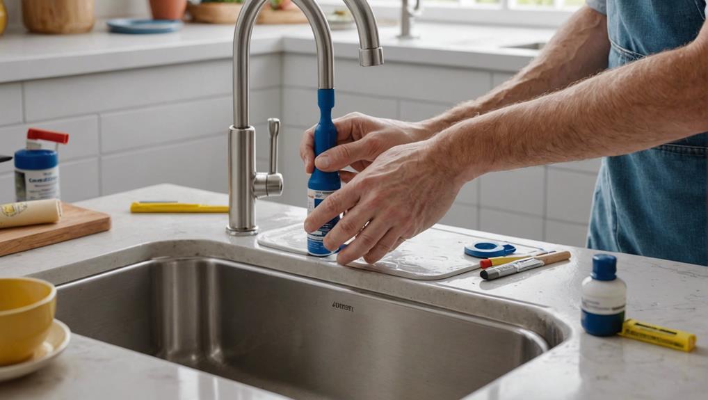 caulking undermount sink tutorial