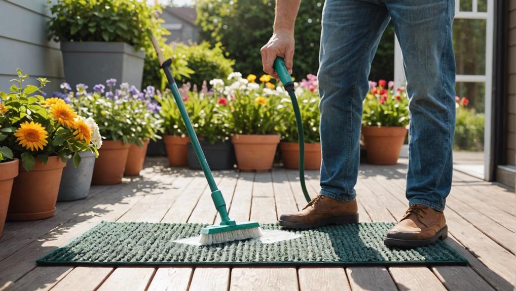 clean outdoor mats easily