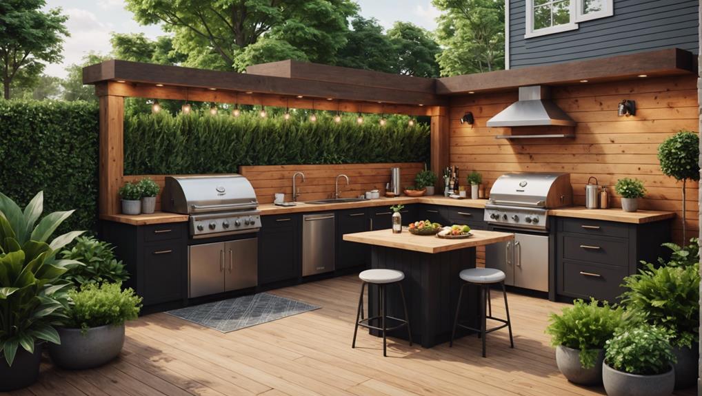 compact outdoor kitchen design