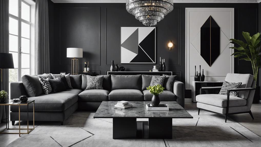 contemporary grey and black