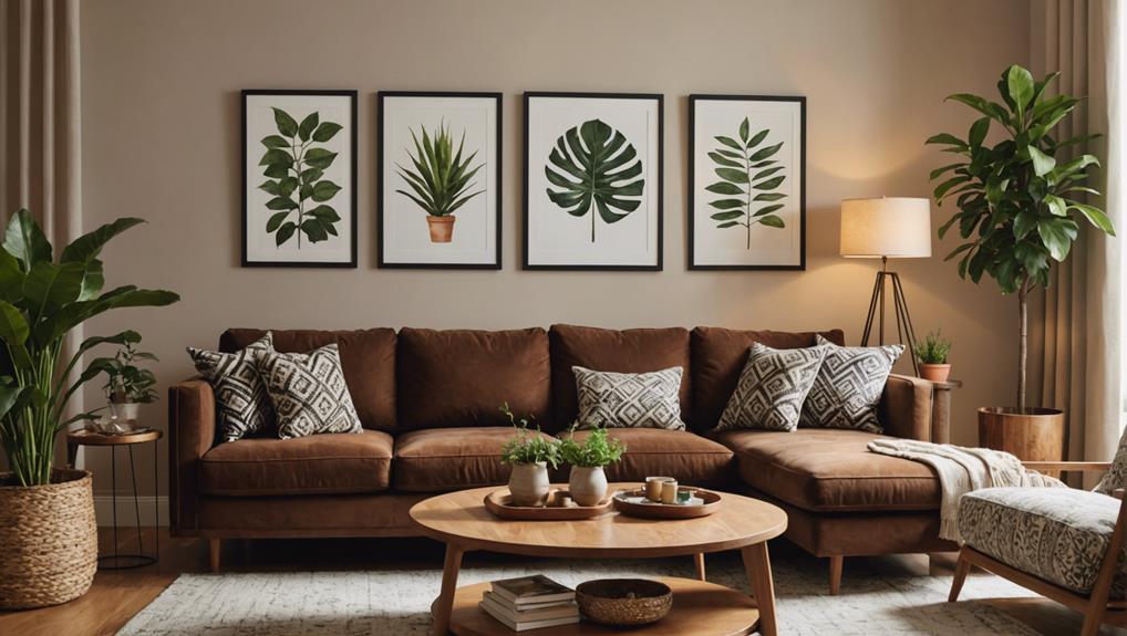 decorating with a brown sofa