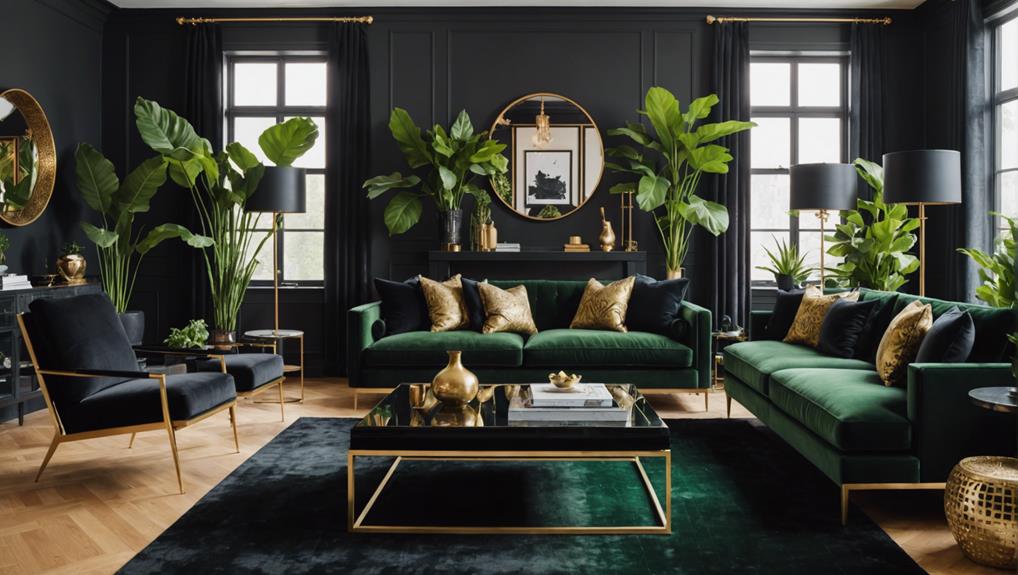 decorating with black furniture