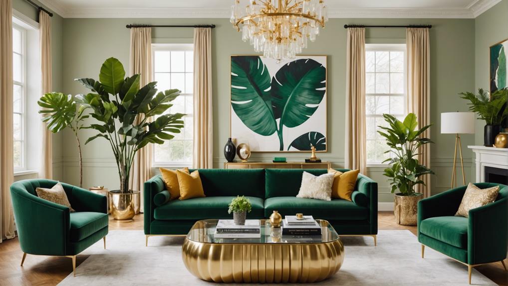 green sofa decor ideas